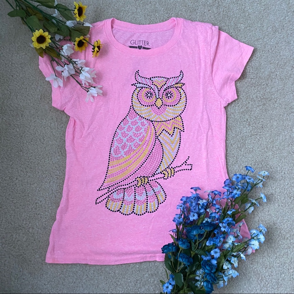 Super cute owl glittery t-shirt!! 🦉